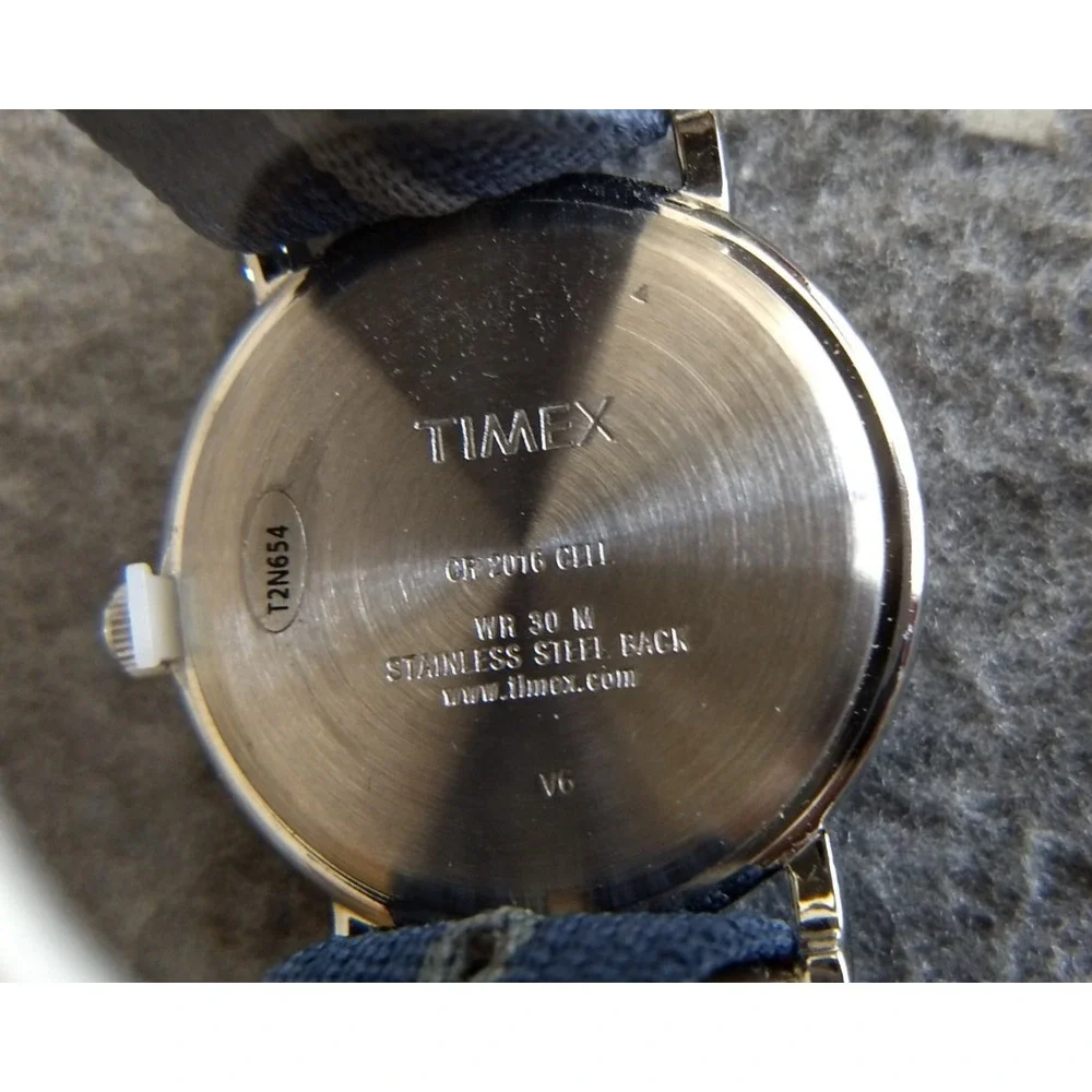 Timex‎ Indiglo Night Light Weekender Watch T2N654 Easy Read Blue Gray Strap NEW